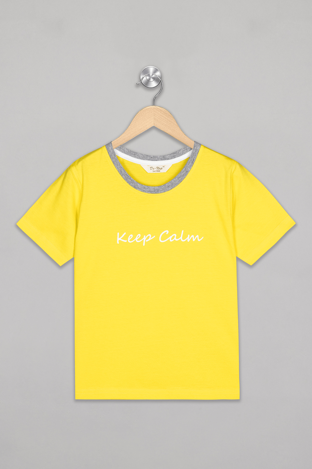 Yellow Keep Calm Shorts Set - De - Nap.in - Nightwear