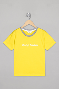 Yellow Keep Calm Shorts Set - De - Nap.in - Nightwear