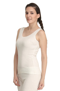 Thermal Sleeveless Vest Off-White