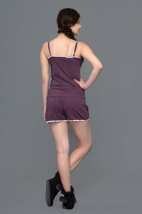 Sultry Grape Wine Shorts Set