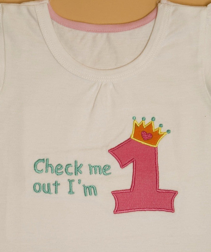 “Check me out … I'm 1” Birthday Tee