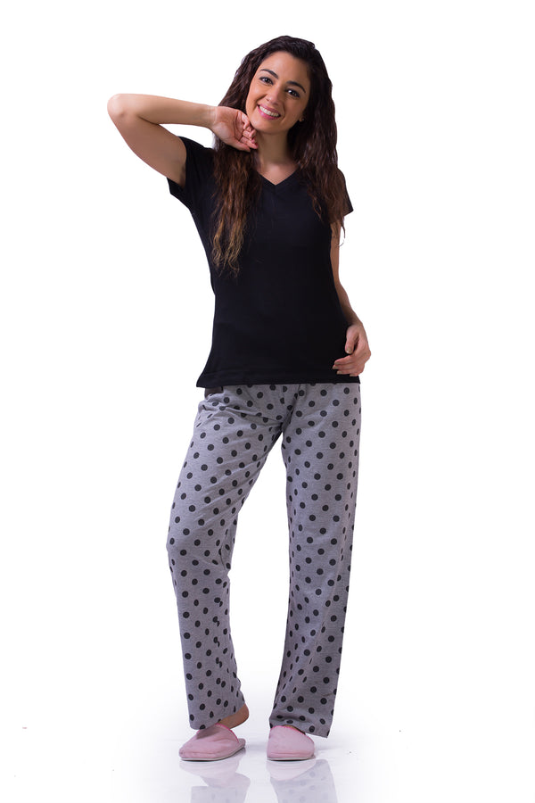 Grey Polka Dots Pyjamas