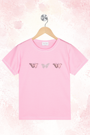 Pink Applique Butterfly Bliss Pyjama Set