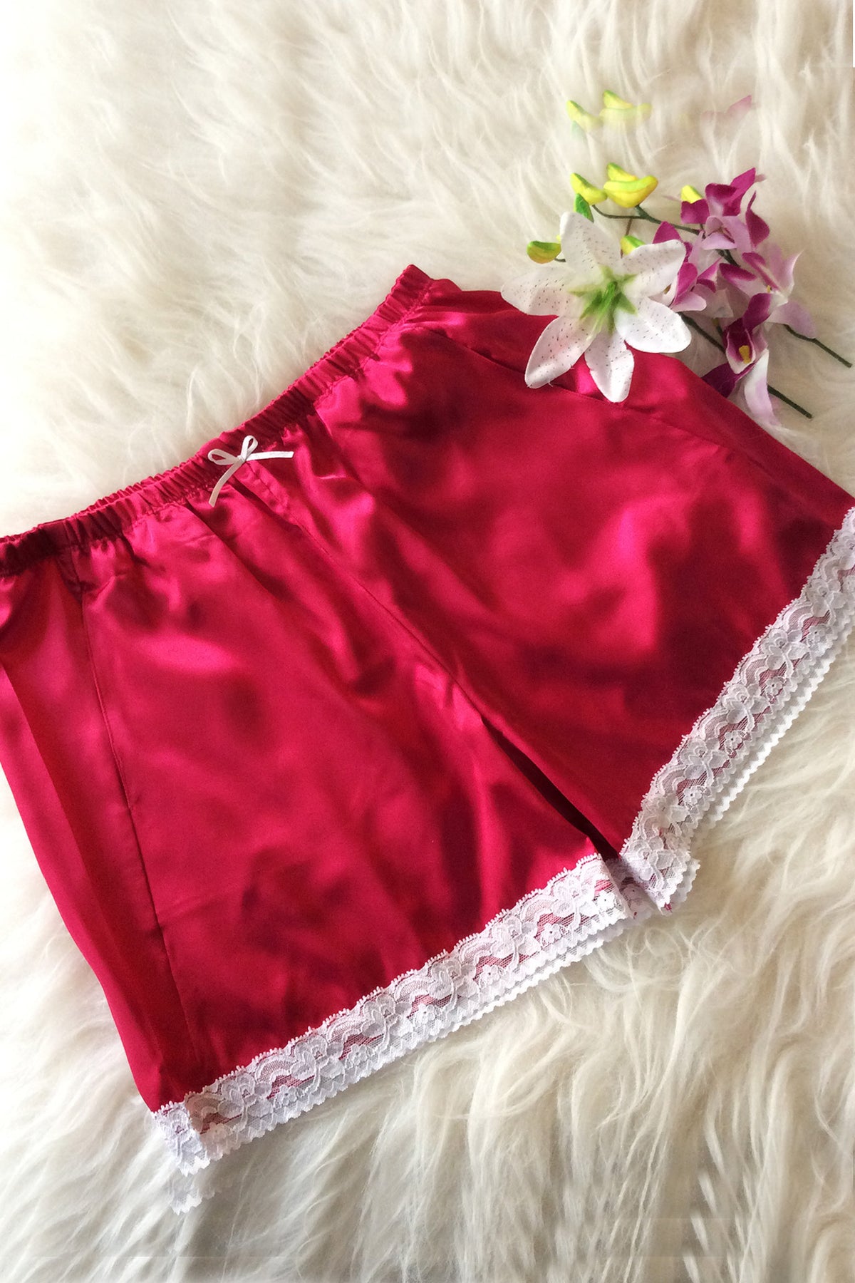 Love Me  Cherry Red Shorts