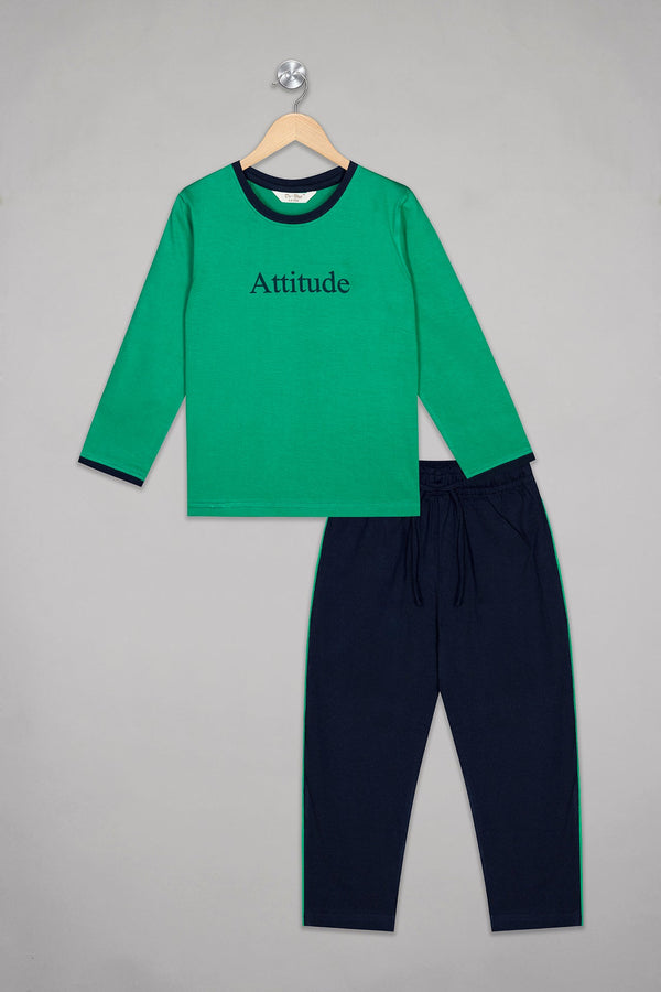 Attitude Full Sleeves Pyjama Set - De - Nap.in - Nightwear