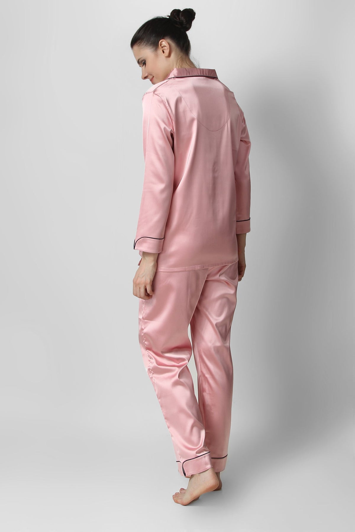 Barely Blush Satin PJ Set - De - Nap.in - Nightwear