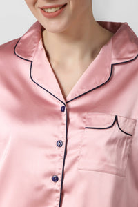 Barely Blush Satin PJ Set - De - Nap.in - Nightwear