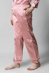 Barely Blush Satin PJ Set - De - Nap.in - Nightwear