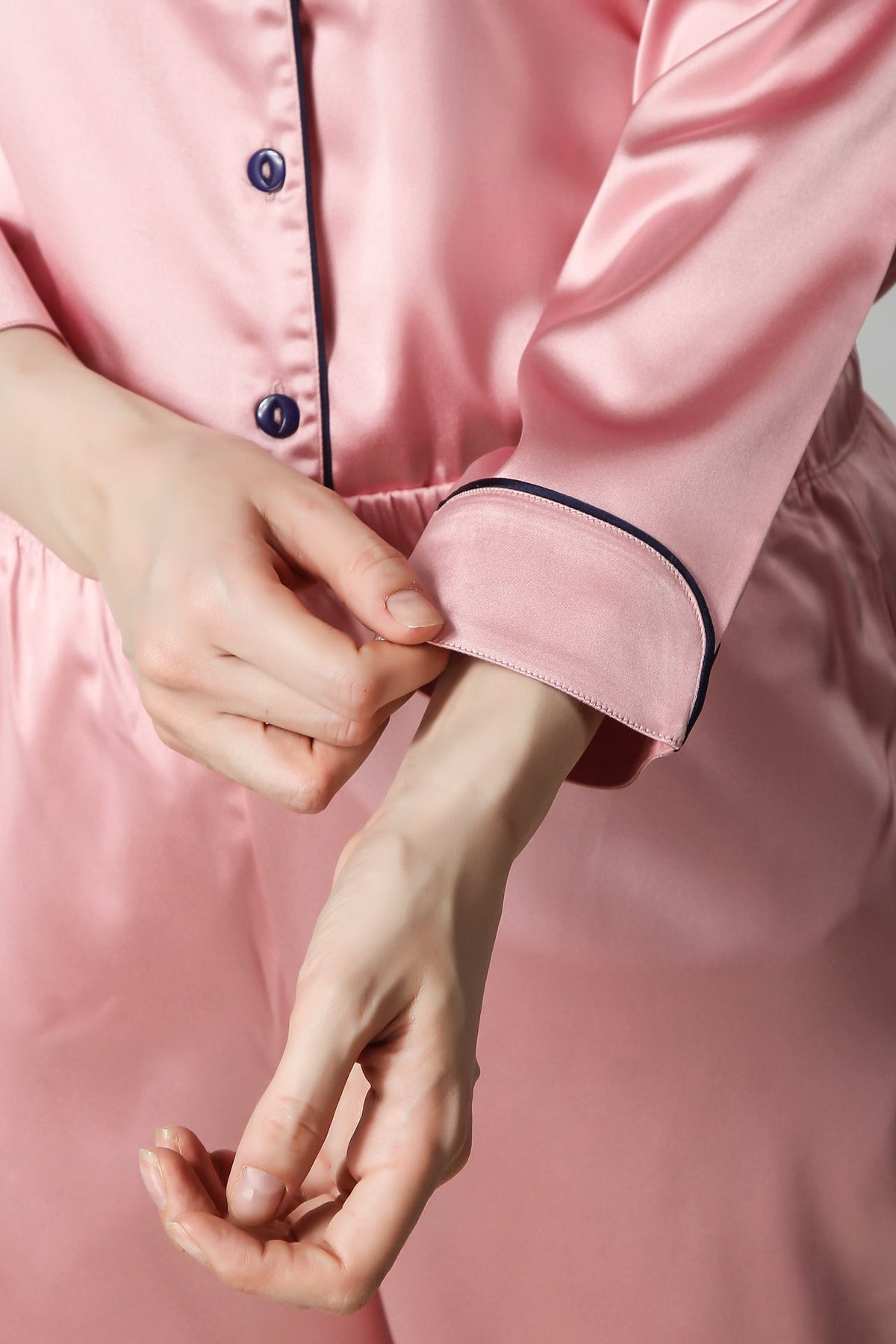 Barely Blush Satin PJ Set - De - Nap.in - Nightwear