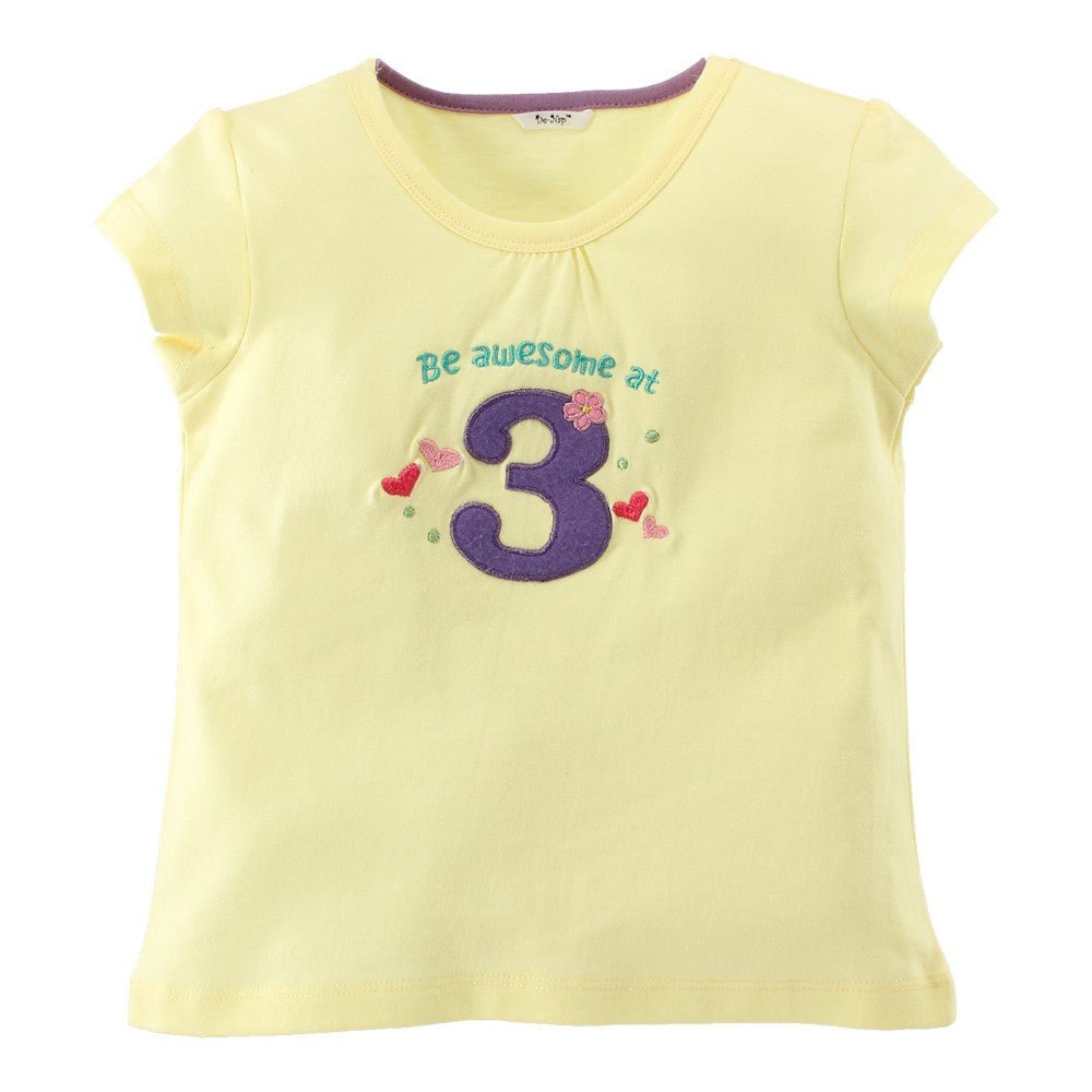 “Be awesome at 3” Birthday Tee - De - Nap.in - Nightwear