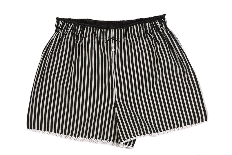 Black & White Stripes Shorts - De - Nap.in - Nightwear