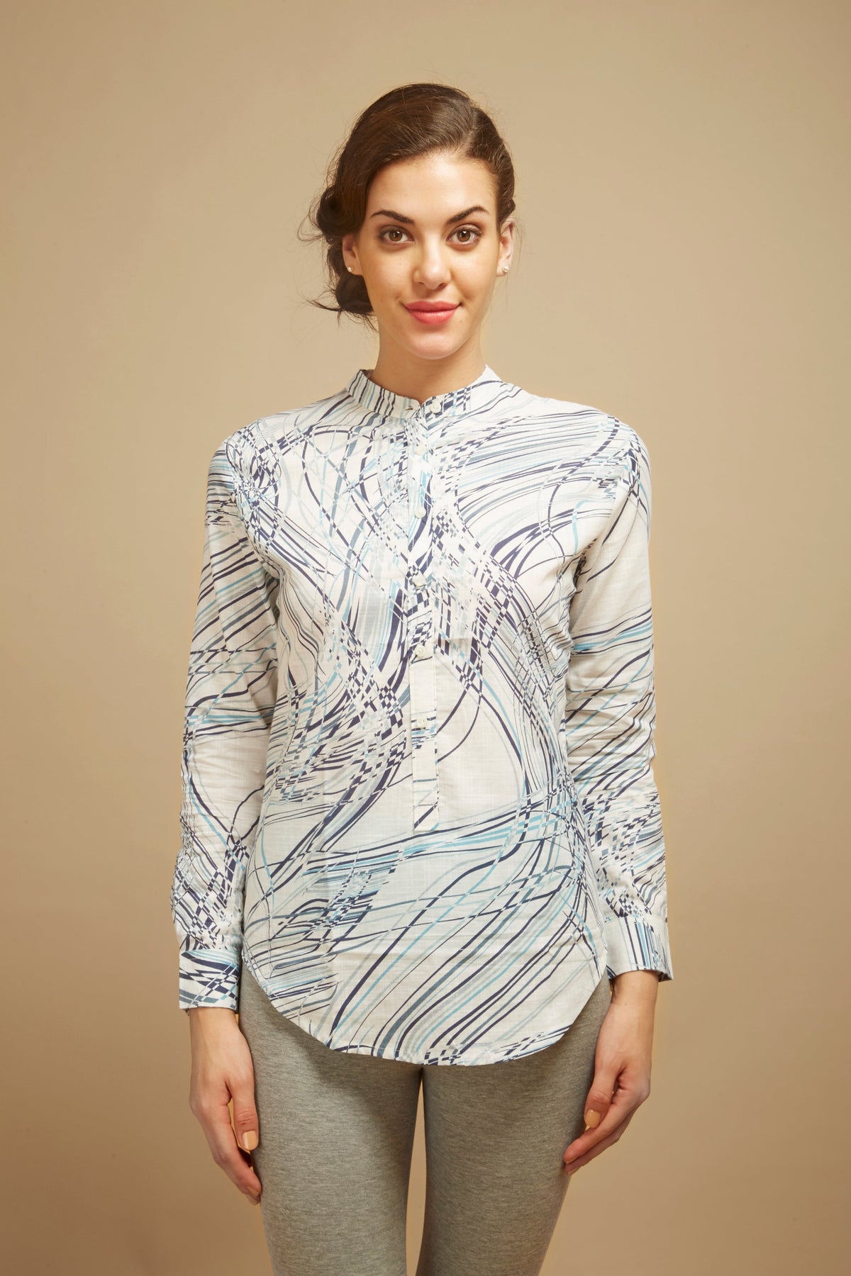 Blue Abstract Top - De - Nap.in - Nightwear
