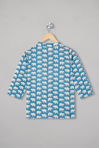 Blue Elephant Oasis Kurta Pyjama Set - De - Nap.in - Nightwear