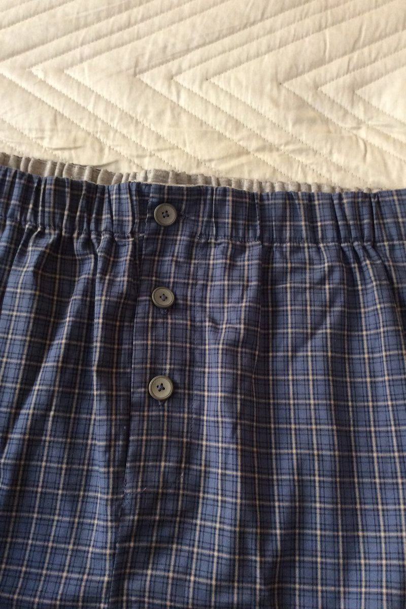 Blue Grey Checks Pyjama - De - Nap.in - Nightwear