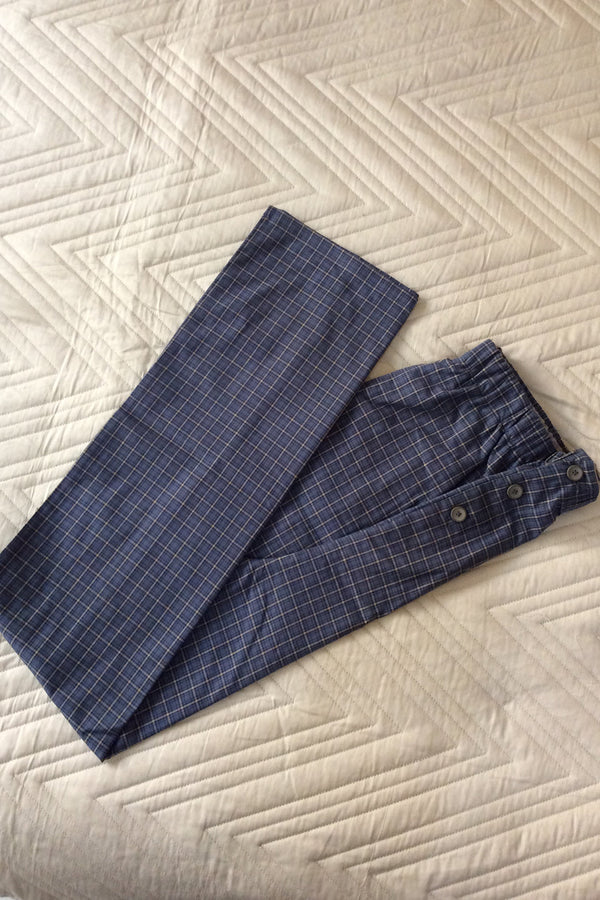 Blue Grey Checks Pyjama - De - Nap.in - Nightwear