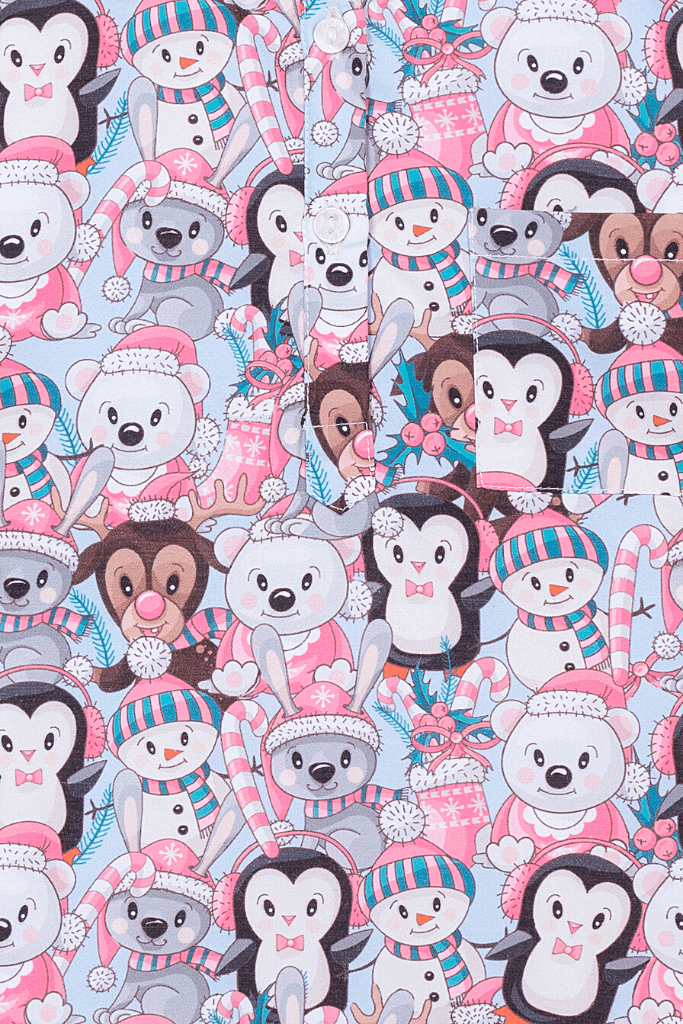 Blue Snowman Kurta Pyjama Set - De - Nap.in - Nightwear