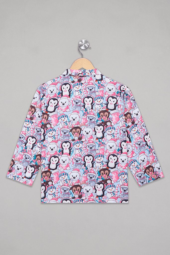 Blue Snowman Pyjama Set - De - Nap.in - Nightwear