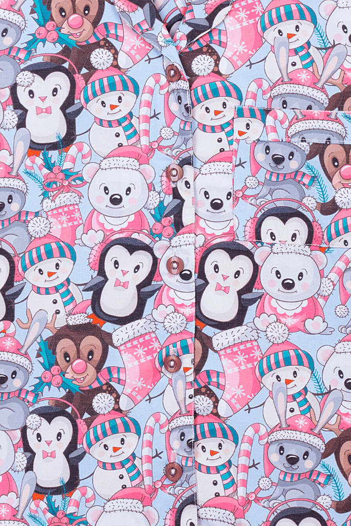 Blue Snowman Pyjama Set - De - Nap.in - Nightwear