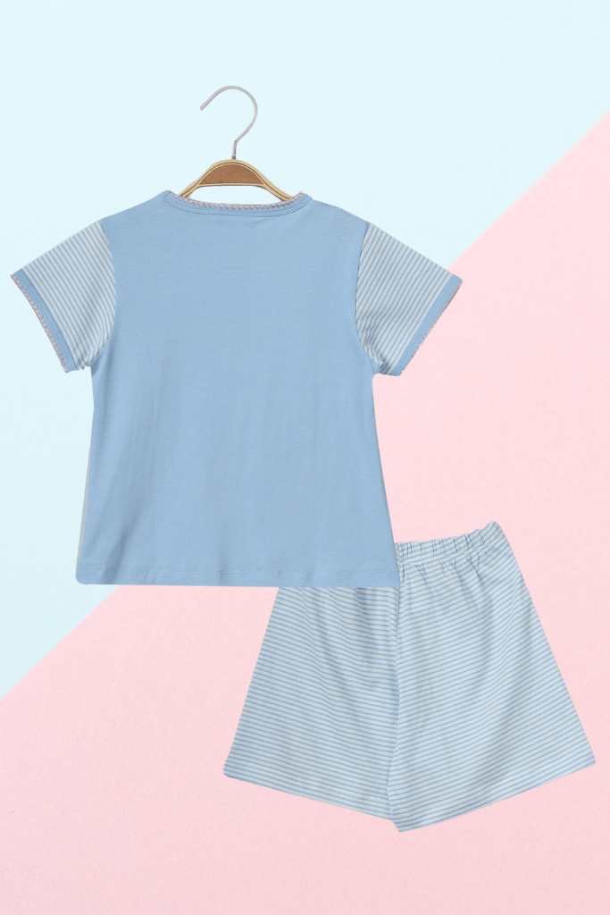 Blue Stripes & Sass Shorts Set - De - Nap.in - Nightwear