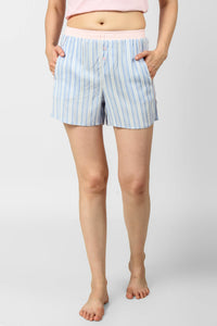 Blue Verticales Shorts - De - Nap.in - Nightwear