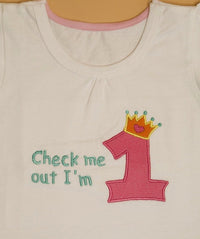 “Check me out … I'm 1” Birthday Tee - De - Nap.in - Nightwear