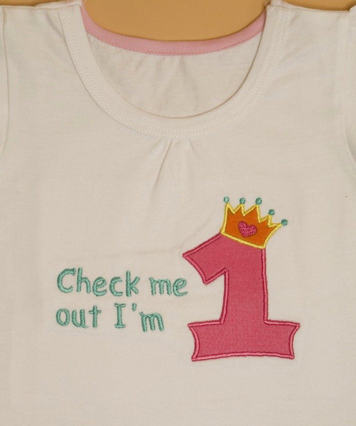 “Check me out … I'm 1” Birthday Tee - De - Nap.in - Nightwear