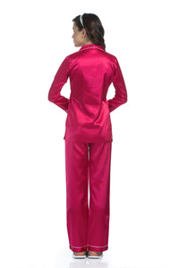 Cherry Satin Pyjama Set - De - Nap.in - Nightwear