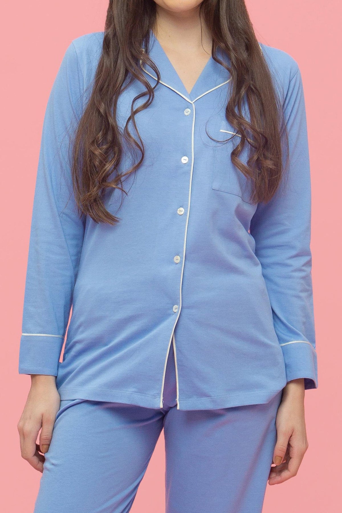 Classic Air Blue Pyjama Set - De - Nap.in - Nightwear