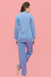 Classic Air Blue Pyjama Set - De - Nap.in - Nightwear