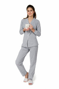 Classic Grey Pyjama Set - De - Nap.in - Nightwear