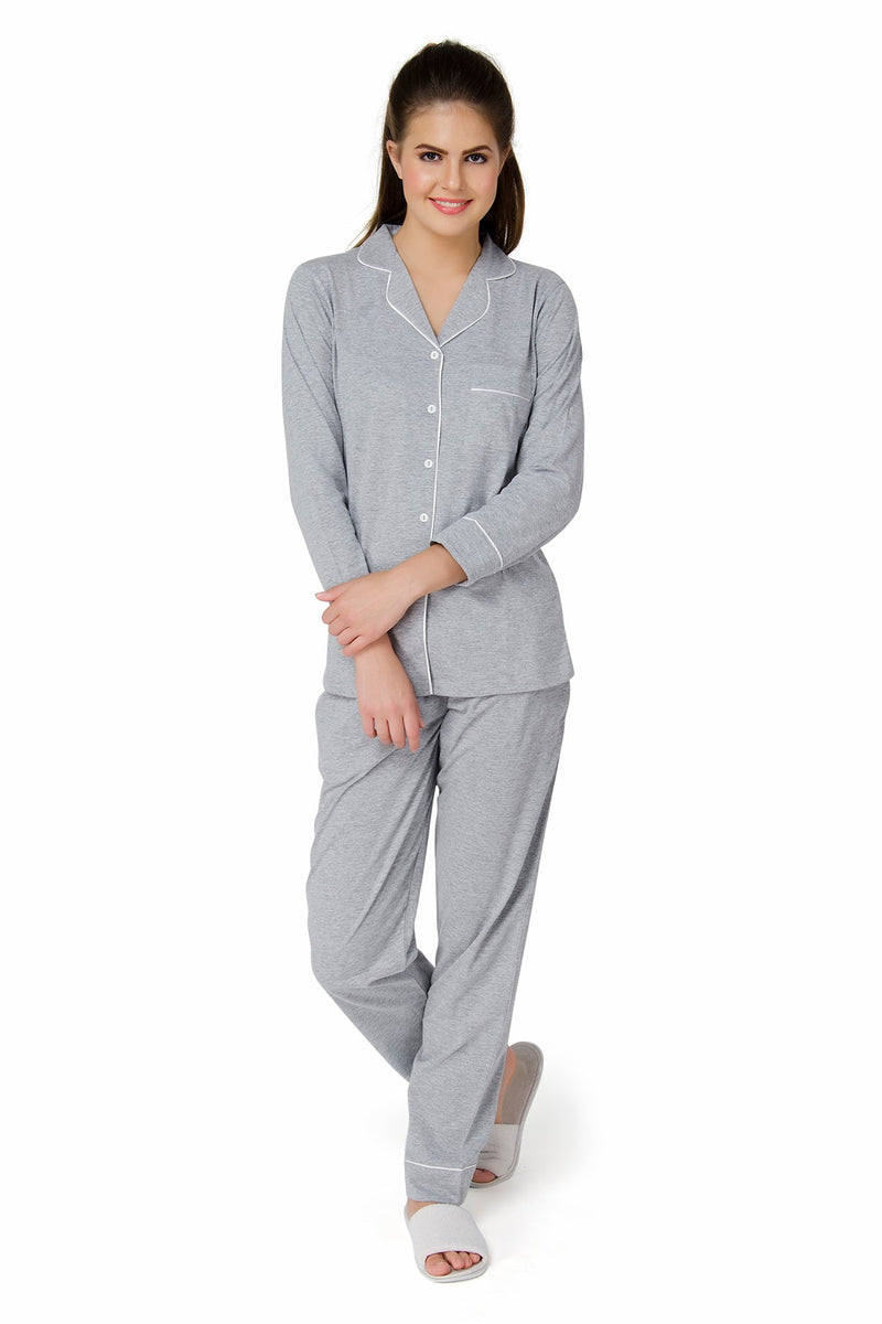 Classic Grey Pyjama Set - De - Nap.in - Nightwear