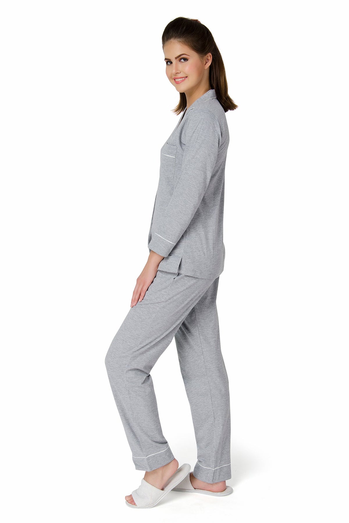 Classic Grey Pyjama Set - De - Nap.in - Nightwear