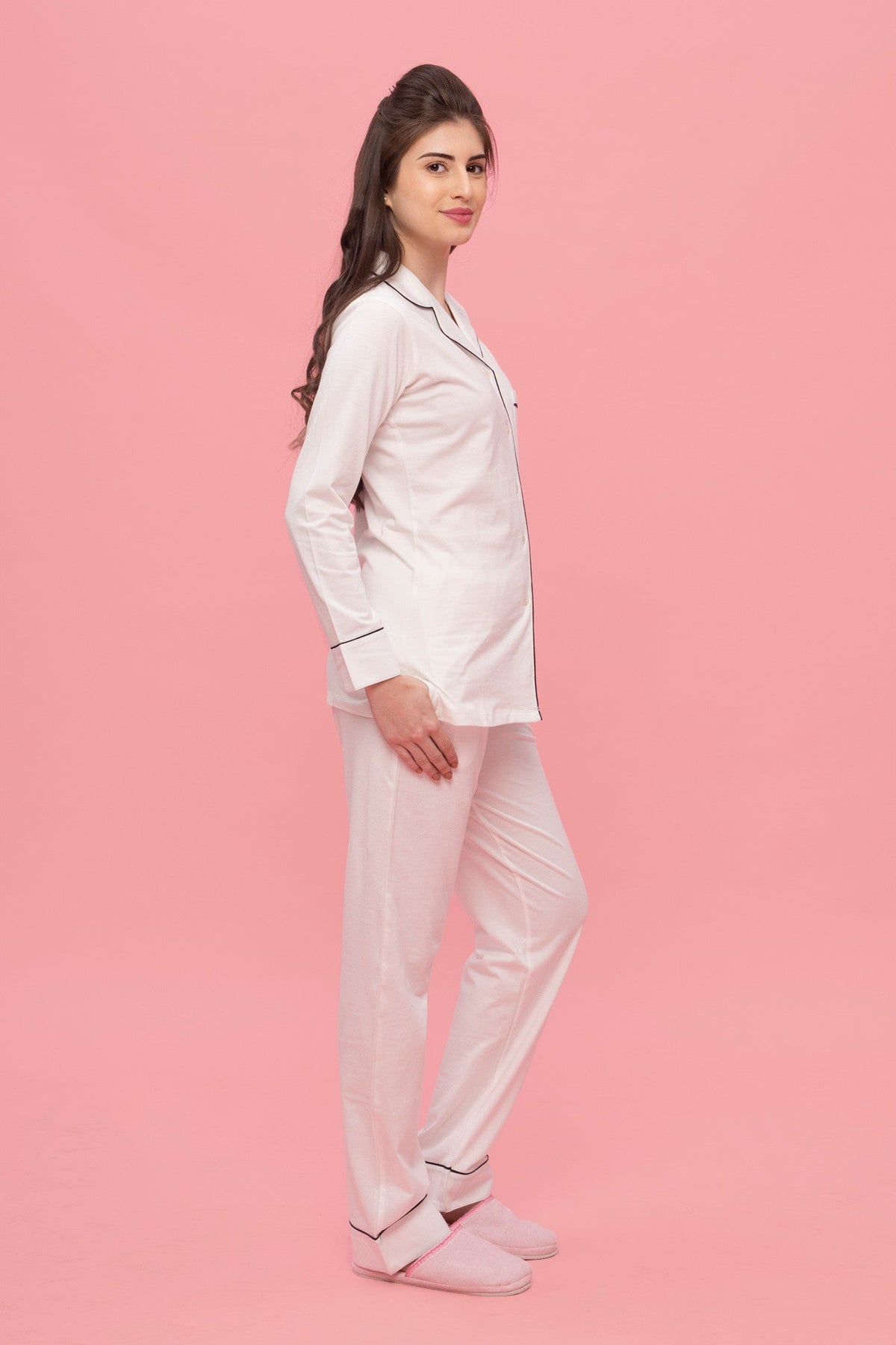 Classic Ivory Pyjama Set - De - Nap.in - Nightwear