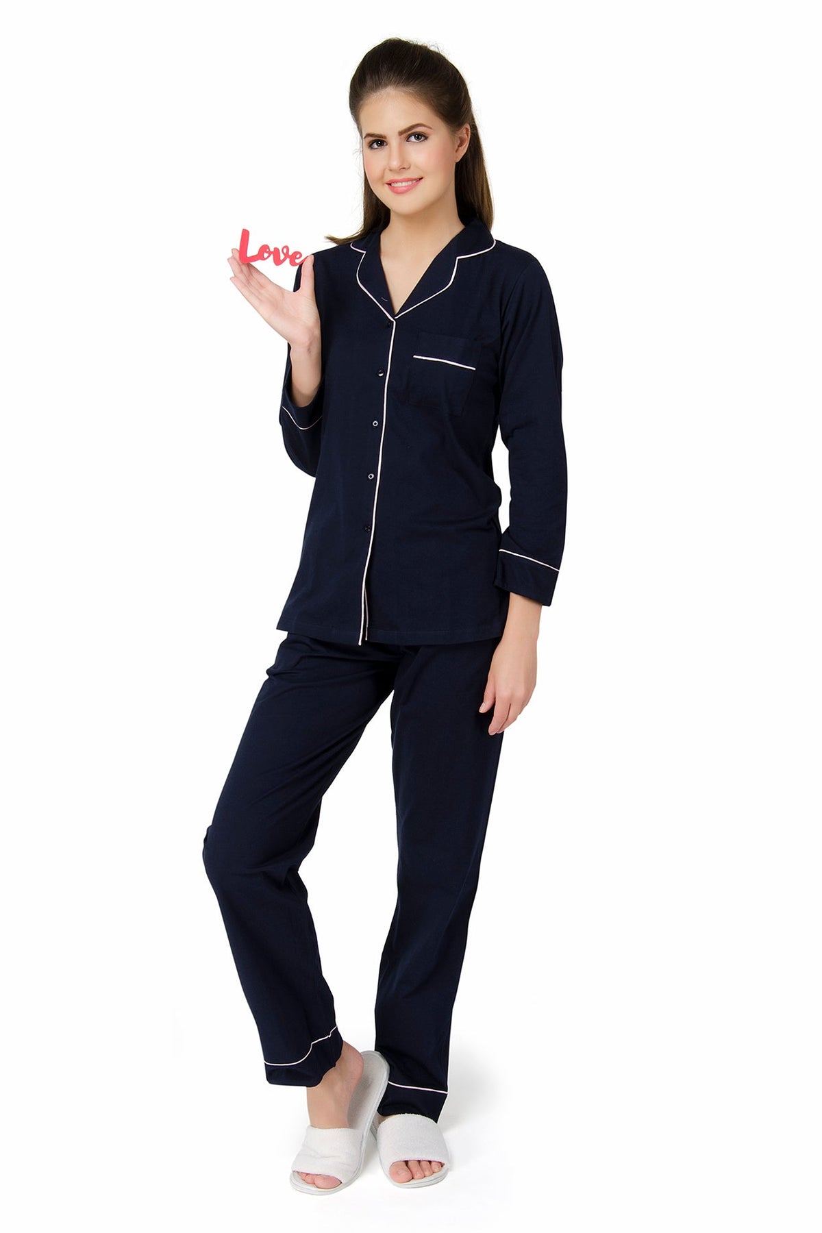 Classic Navy Pyjama Set - De - Nap.in - Nightwear