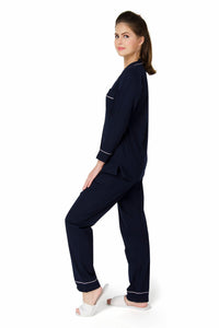 Classic Navy Pyjama Set - De - Nap.in - Nightwear