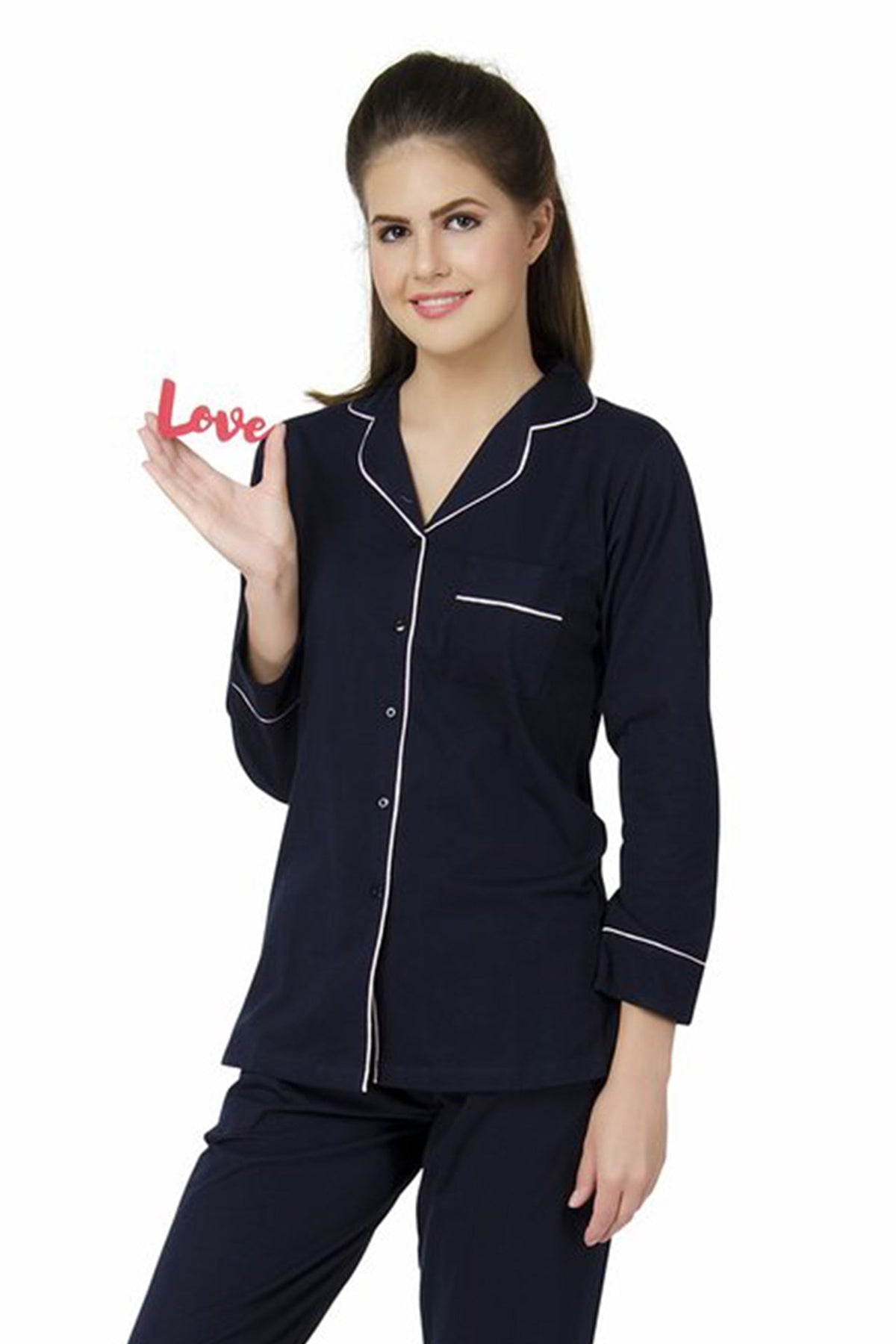 Classic Navy Pyjama Set - De - Nap.in - Nightwear