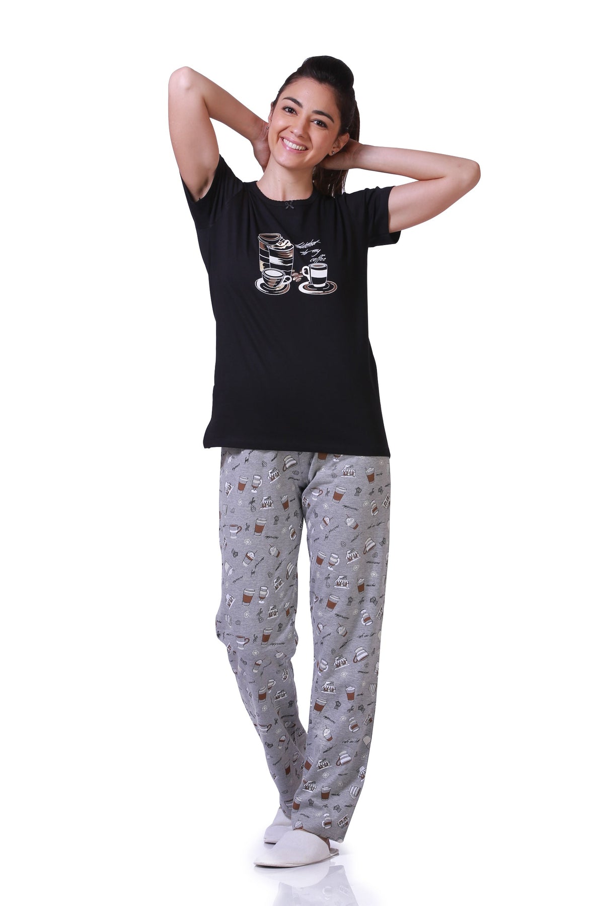 Coffee Addict Black Pj St - De - Nap.in - Nightwear