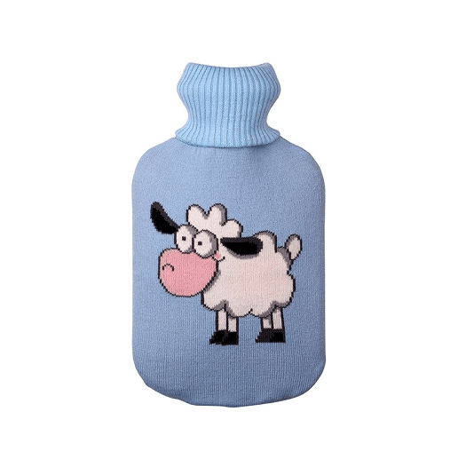 Creative Cartoon Hot Water Bottle Bag Cover Warm Knit Bag Blue - De - Nap.in - Nightwear
