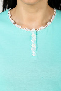 Dainty Lace Aqua Pj set - De - Nap.in - Nightwear