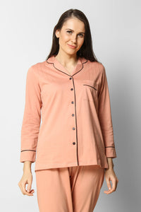 Dusky Peach Classic Pj St - De - Nap.in - Nightwear