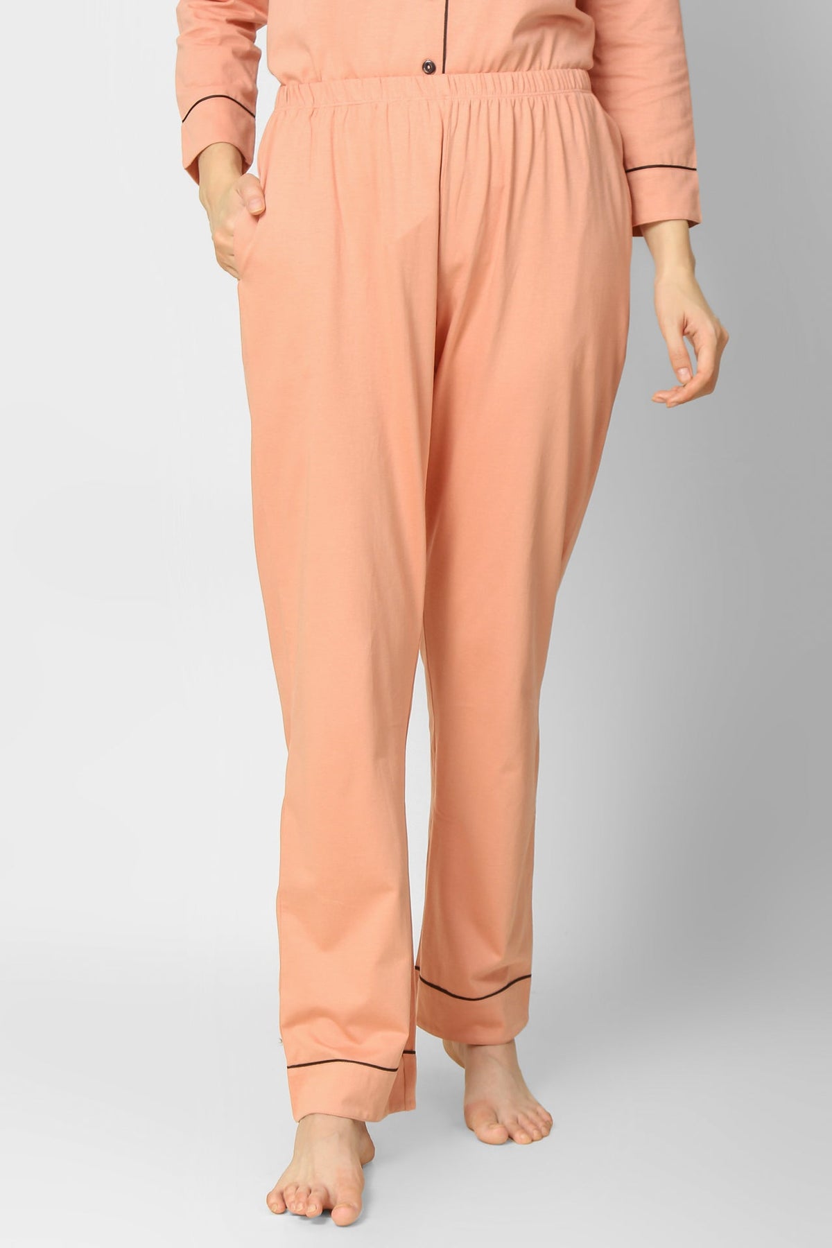 Dusky Peach Classic Pj St - De - Nap.in - Nightwear