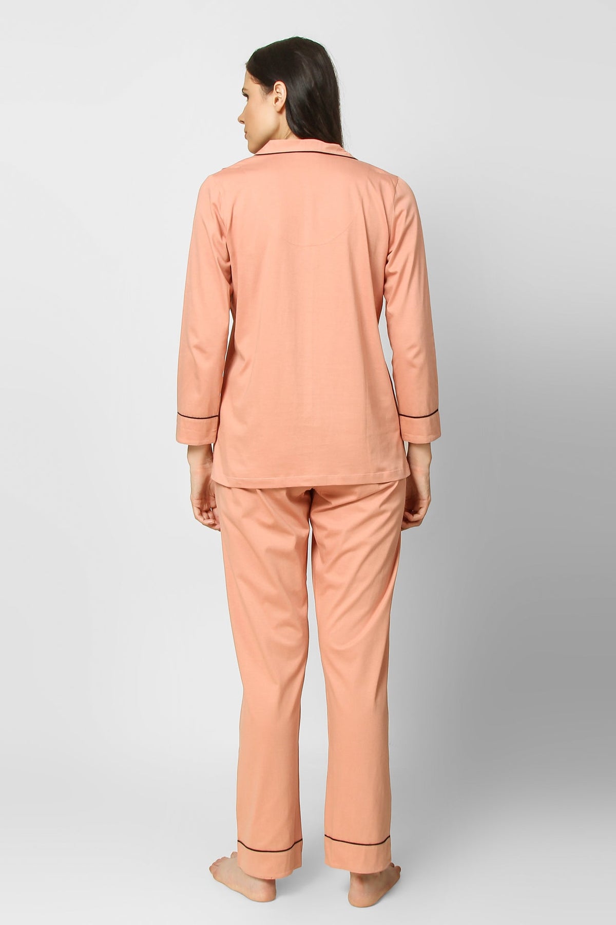 Dusky Peach Classic Pj St - De - Nap.in - Nightwear