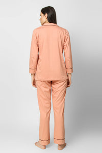 Dusky Peach Classic Pj St - De - Nap.in - Nightwear