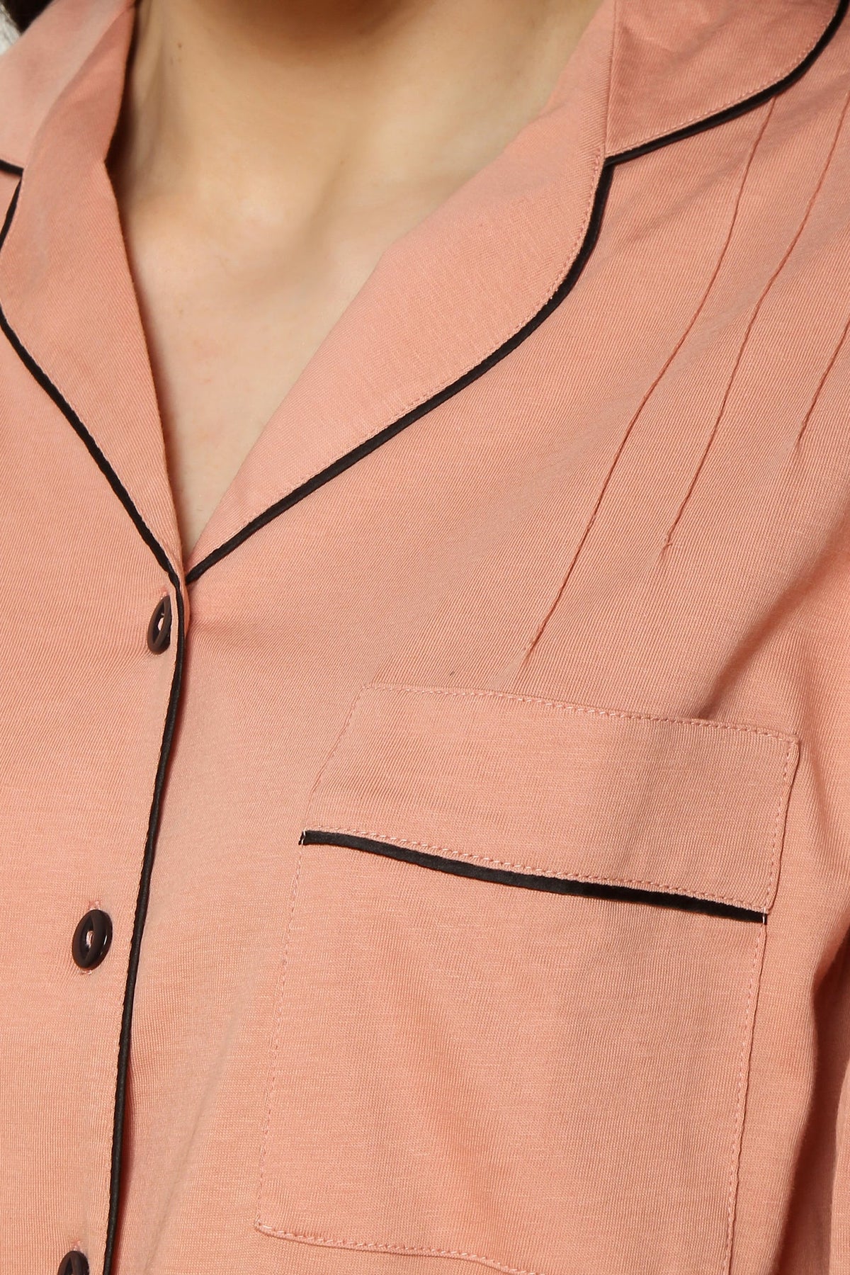 Dusky Peach Classic Pj St - De - Nap.in - Nightwear