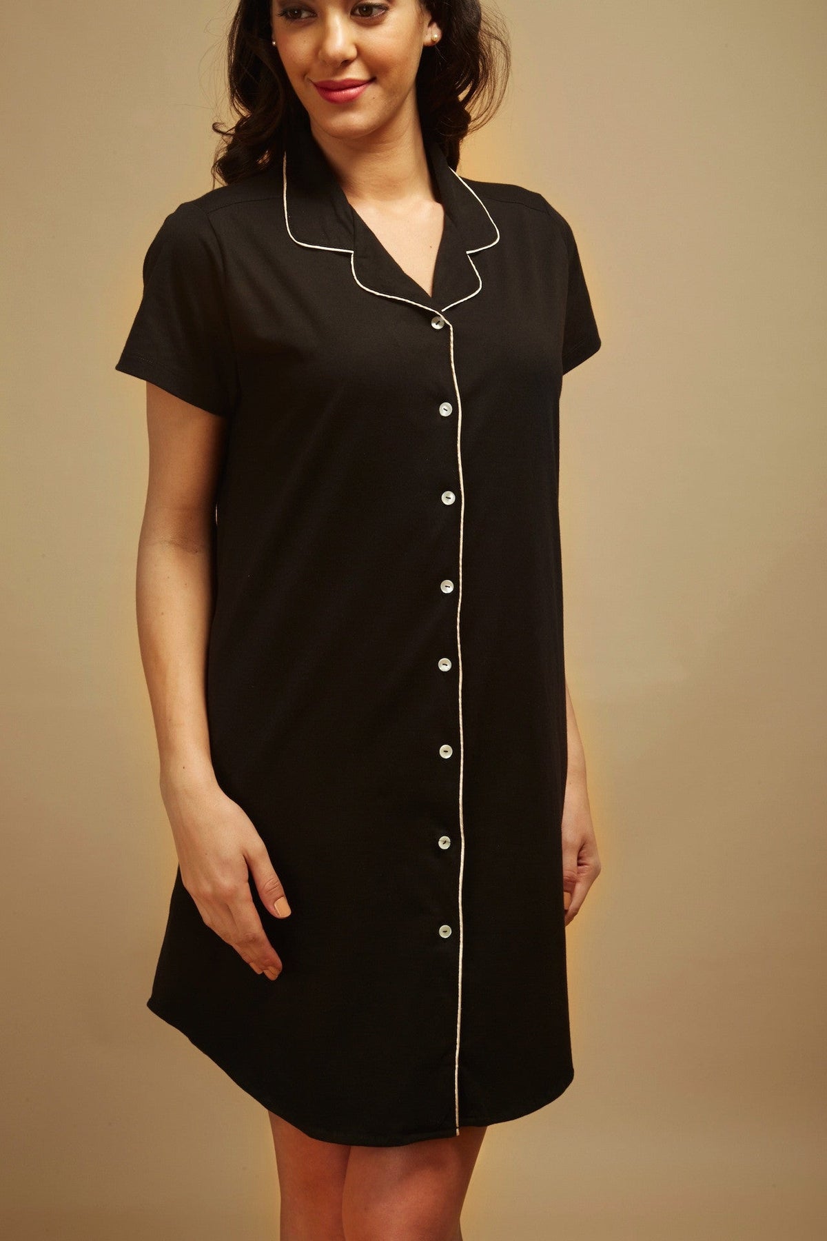 Ebony & Ivory Buttoned - down Nightdress - De - Nap.in - Nightwear