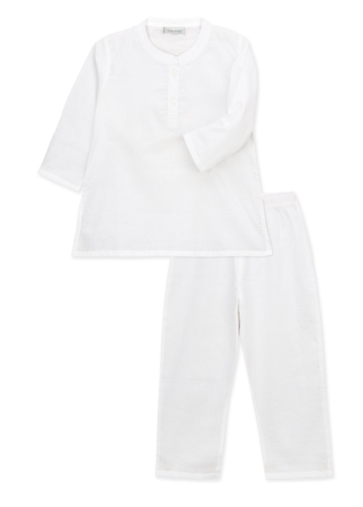 For The Love Of White Kurta Pyjama - De - Nap.in - Nightwear