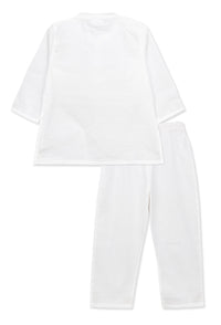 For The Love Of White Kurta Pyjama - De - Nap.in - Nightwear