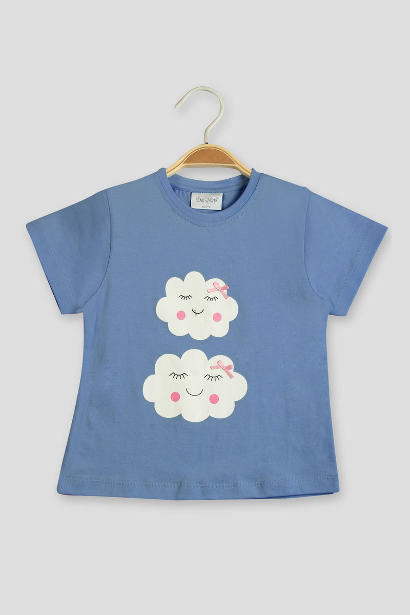 Happy Clouds Short Sleeves Pyjama Set - De - Nap.in - Nightwear
