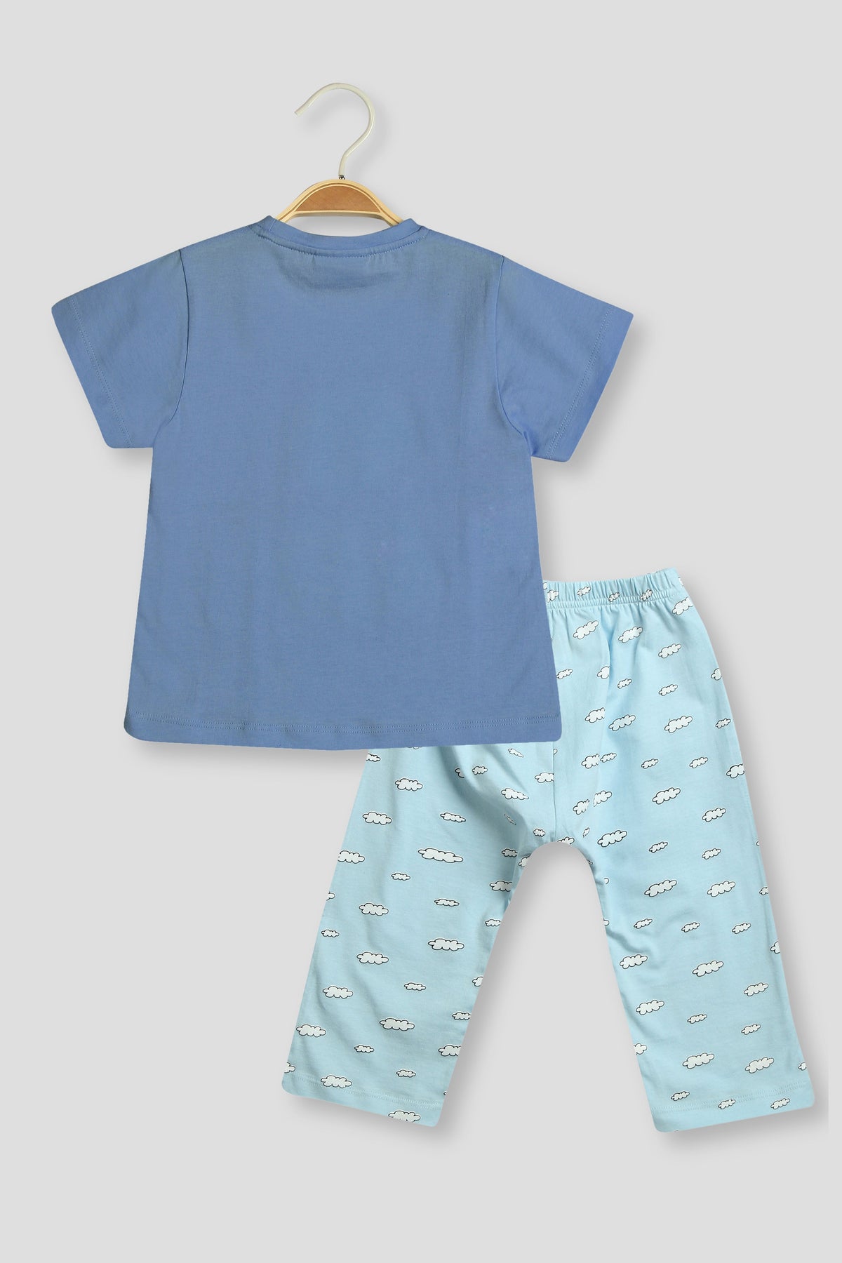 Happy Clouds Short Sleeves Pyjama Set - De - Nap.in - Nightwear