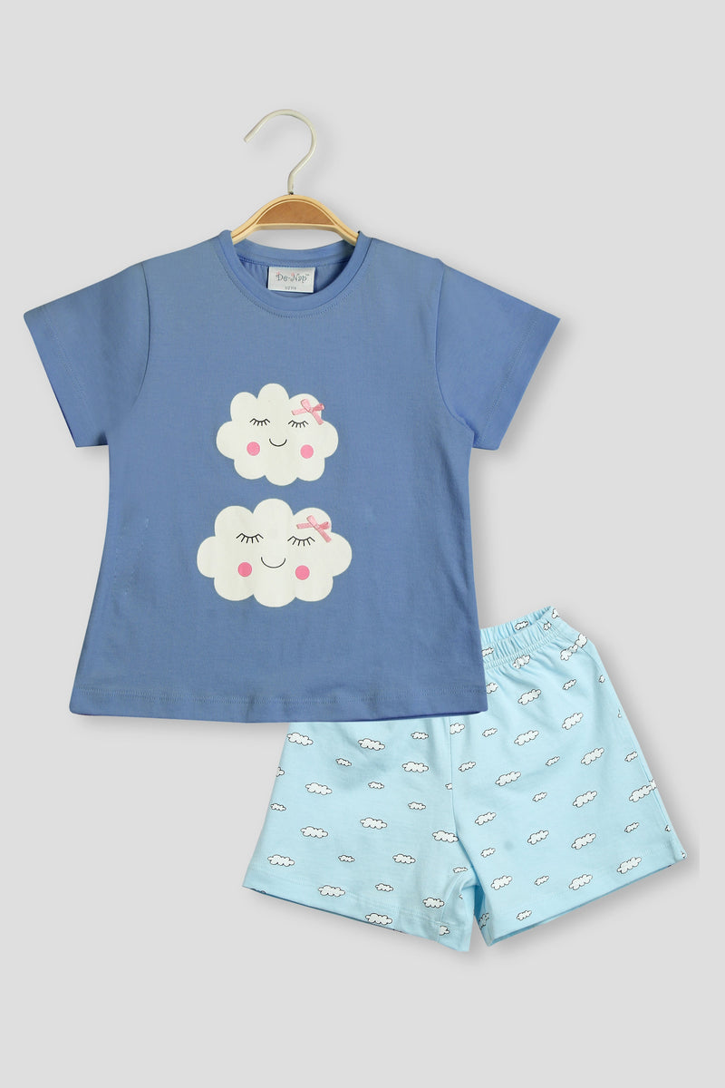 Happy Clouds Shorts Set - De - Nap.in - Nightwear